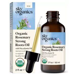 Sky Organics Organic Rosemary Strong Roots Oil with Macadamia 2 fl oz
